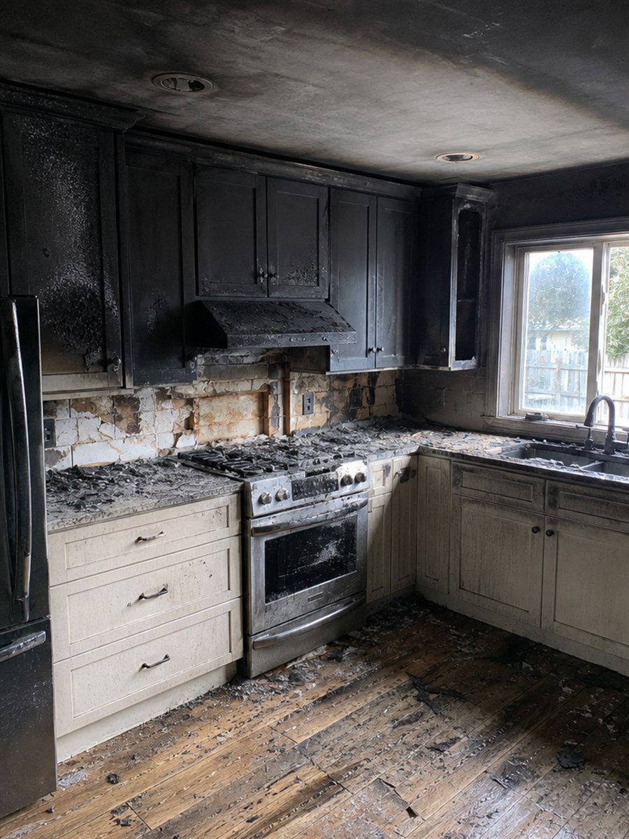 Fire damage before